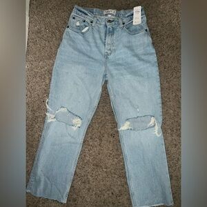 Abercrombie & Fitch Light Blue Cropped Jeans